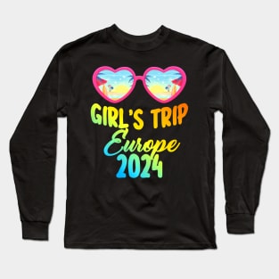 Girls Trip 2024 Europe Summer Beach Vacation Besties Match Long Sleeve T-Shirt